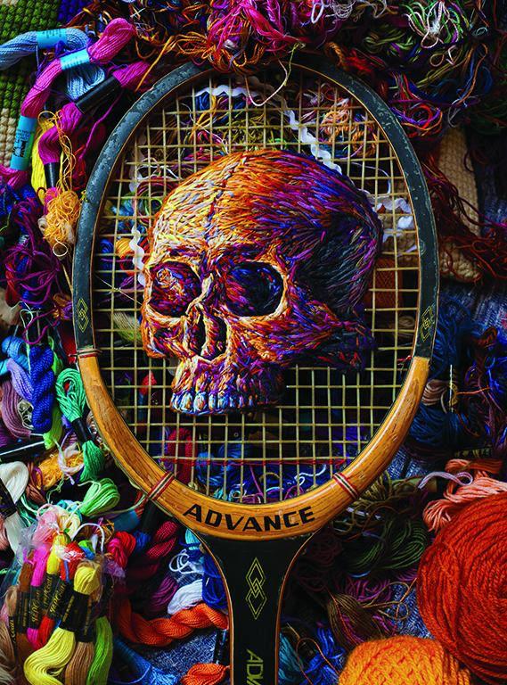 Skull embroidery 1000 piece jigsaw puzzle
